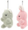 KONTONTY Plüsch Hasen Schlüsselanhänger 2 Stück Satz Taschenhängeornament Häschen Anhänger Dekoration Für Kinderzimmer Party