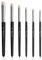 Natural Wool Paint Brushes Set - 6 Sizes Dry Brush for Miniature Painting (Acrylic/Watercolour/Oil), Professional Model Brushes for Warhammer 40k & DND Miniatures