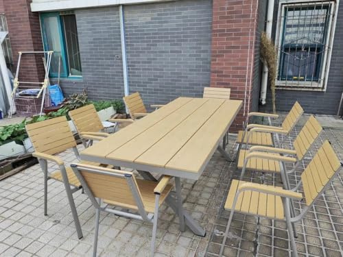 Tische und Stühle im Freien Kunststoff Holz Hof Esstisch Sonnenschutz Korrosionsschutz Holz Freizeit Café Balkon Tische und Stühle im Freien Garten
