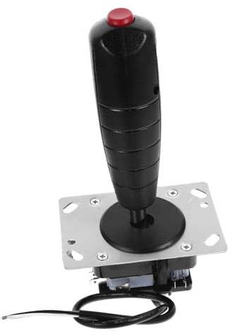jojofuny Flight Stick Joystick Controller with Vibration Micro Button Board | Aluminum Alloy Pvc Handle, for Flight Simulation and Flight Games, Console Accessory Part