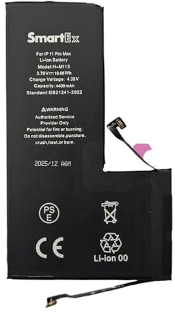 Smartex® Black Label increased Battery compatible with iPhone 11 Pro Max - Capacity 4400 mAh