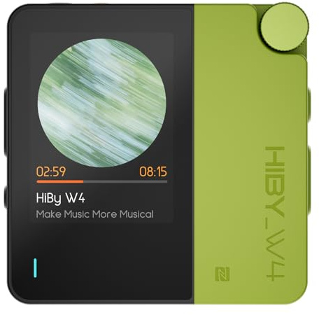 HiBy W4 Bluetooth-Kopfhörer-Verstärker USB DAC, BT 5.4 & NFC, aptX Lossless LDAC, Dual DAC, DSD512 PCM 768 kHz, 5,1 cm Touchscreen, CVC Mikrofon, 3,5 mm & 4,4 mm symmetrischer Ausgang