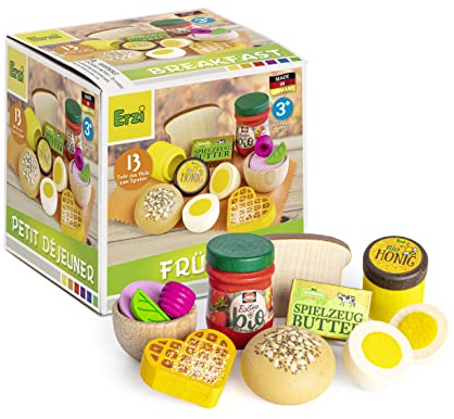 Erzi 28141 Spiel Set Frühstück Sortiment (13 Stück FSC Buchenholz)
