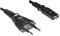 DINIC Stromkabel, Netzkabel Euro-Stecker auf C7 2-pin Euro-8 (5,00m, schwarz)