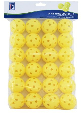 PGA TOUR 24 Air Flow Übungs Golfball, gelb, PGAT137