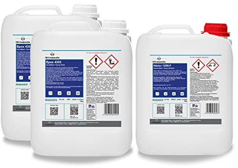 DD Composite Epoxidharz 4305 mit Härter 1208-F 30kg Laminierharz Beschichtungen Reparaturen Formenbau hervorragende Haftung auf vielen Untergründen
