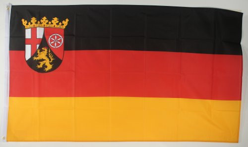 Flagge Fahne Rheinland Pfalz 90x60 cm wetterfest und lichtecht für innen und aussen