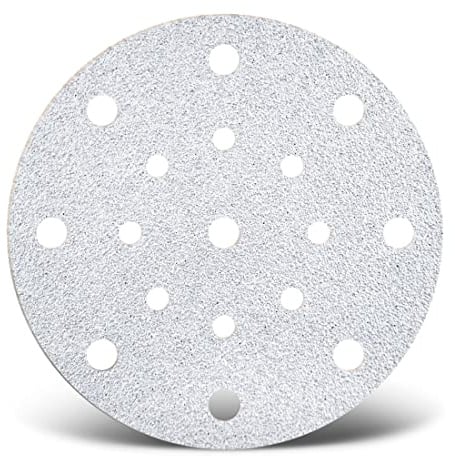 MENZER White Klett-Schleifscheiben, 150 mm, 17-Loch, f. Exzenterschleifer, Normalkorund (50 Stk.) K180