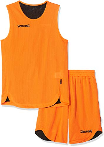 Spalding Kinder Bekleidung teamsport Doubleface Trikot set, 300401006, Mehrfarbig (orange/Schwarz), 140 cm, Gr. S