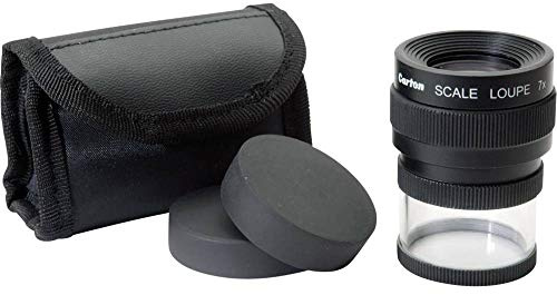ideal-tek M12071 Handlupe mit Messskala Vergrößerungsfaktor: 7 x Linsengröße: (Ø) 25mm Schwarz