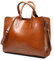 DEERWORD Damen Henkeltaschen Damenhandtaschen Frau Handtaschen Klein PU-Leder Tote Schultertaschen Braun