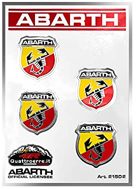 Abarth Aufkleber Sticker Tabs 4 S Shields, 94 x 131 mm