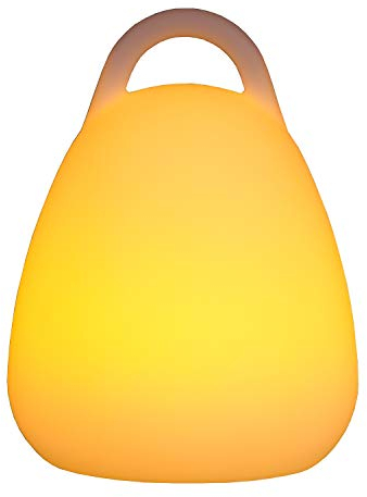 LED Tischlampe Henkel 25 x 17 cm Akku Aufladbar Fernbedienung Farbwechsel Bunt, Nachttischlampe Stimmungslicht Nachttischleuchte Nachtlampe Tischleuchte Kabellos