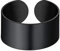 Suplight offener Ring für Männer Frauen schwarz Edelstahl 10mm breit verstellbar Band Ring glänzend Knöchelring Ehering Verlobungsring Fingerring Geschenk für Geburtstag