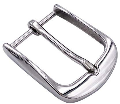 LAXPICOL 1.5(40mm) Heavy Duty Stainless Steel Single Prong Square Belt Buckle - silver - Medium