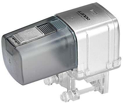 Lychee WiFi-gesteuerter Aquarium-Futterspender, automatischer Fisch-Futterspender mit USB-Ladekabel, Fisch-Futterspender für Aquarien(Silber-)