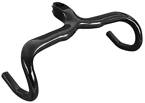 Alfa Pasca Carbon Fahrradlenker Rennrad Lenker integrierter Vorbau Lenker Schwarz Lenker Fahrrad Ultraleicht Zubehör 400x110mm