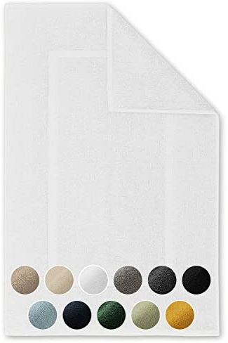 Blumtal Premium Frottier Badematte - Badeteppich Oeko-TEX® Zertifiziert, waschbarer Badvorleger 50x80cm, saugstark & weich, weiß