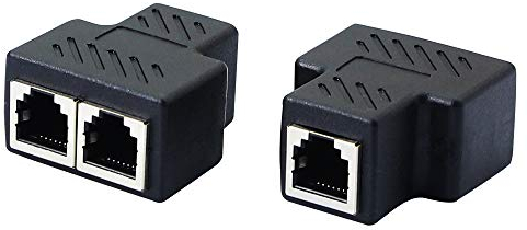 SinLoon Répartiteur de prise téléphonique RJ11 femelle vers 2 femelles 6P6C pour télécopieur fixe (1 à 2)