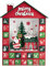 VALERY MADELYN Holz Adventskalender mit LED Beleuchtung, wiederverwendbar Weihnachtskalender, Weihnachtsdeko Weihnachts Countdown Kalender, Holz-Weihnachtstischdekoration 40x30x7cm