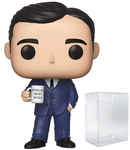 POP TV: The Office - Figura de vinilo de Michael Scott Funko Pop! (con funda protectora compatible con Pop Box)