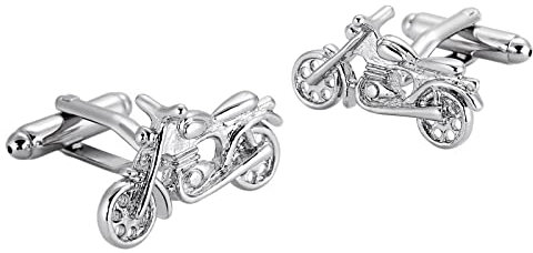 Homxi Manschettenknöpfe Herren,Motorrad Manschettenknöpfe Herren Edelstahl Manschettenknöpfe Silber