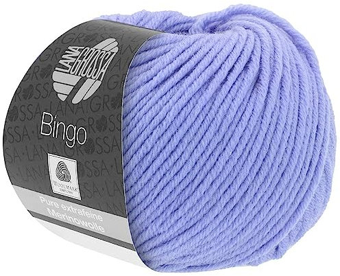 LANA GROSSA Bingo | Extrafeine Merinowolle waschmaschinenfest und filzfrei | Handstrickgarn aus 100% Schurwolle (Merino extrafein) | 50g Wolle zum Stricken & Häkeln | 80m Garn FB 754