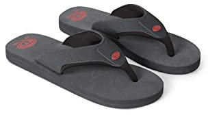 Animal Jekyl Mens Flip-Flops - Slip-on, Lightweight & Comfortable Footwear with Soft Padded upper Straps - Best for Spring Summer & Outdoors Asphalt Adult Shoe Size 13