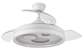 FABRILAMP Ventilador Dc Turia 72w 6120lm Blanco 3 Asp.desplegables 32/47x50/107d. 3 Colores C/remoto temporizador memoria