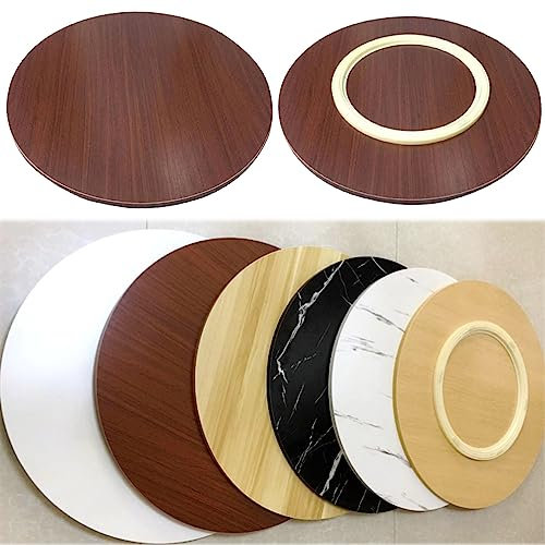 Mesa Giratoria De Madera Redonda, Plato Giratorio para Mesa De Comedor, Lazy Susan Bandeja De Servicio, Ø 50cm-100cm, Superficie Lisa, con Base Silenciosa, Seguridad De Uso