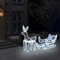 LAPOOH Weihnachtsbeleuchtung Rentiere und Schlitten mit Mesh 432, Rentier Weihnachtsdeko, Rentier Beleuchtet Aussen, Outdoor Weihnachtsdeko, Weihnachtsbeleuchtung Aussen Rentier,