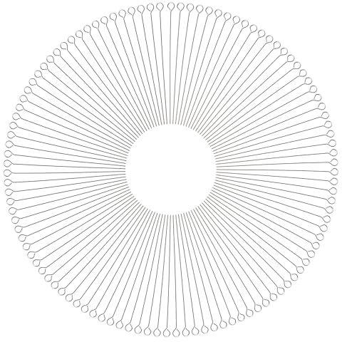 Hosifiy 300 Stück Ösenstifte für Die Schmuckherstellung, Edelstahl-Schmuck Auge Pins 0.78zoll/20mm Eyepins Splitter Schmuck Kopfstifte für DIY Handwerk Ohrring Halskette