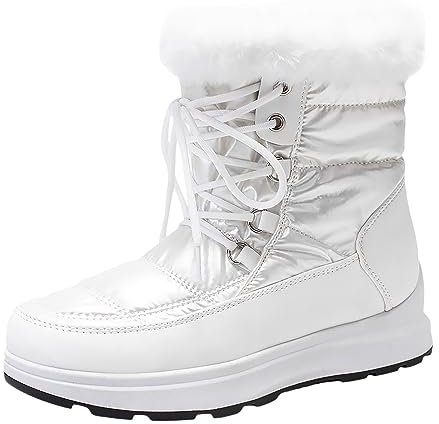 Stivali Doposci Donna Antiscivolo Platform Alti Stivali Neve Impermeabili Dopo Sci da Neve Scarponcini Morbidi Imbottiti Scarpe da Neve Invernali 43 Scarponi Sci Doposci Stivaletti Neve Pelo