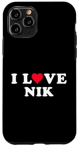Hülle für iPhone 11 Pro Ich liebe Nik Passende Freundin & Freund Nik Name