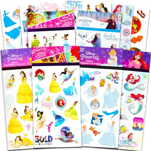 Disney Ultimatives Prinzessinnen-Sticker-Set – Bündel mit 150 Disney Prinzessinnen-Aufklebern mit Frozen, Aschenputtel, Arielle und mehr, Disney Prinzessinnen-Partygeschenke für Mädchen