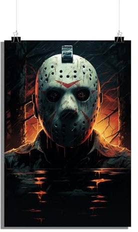 25 Artstreet Halloween Jason Horror Poster | Kunstdruck | 180 g mattes Papier | Wanddeko für Wohnzimmer und Jugendzimmer | 50 x 70 cm