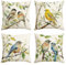 Artoid Mode Stieglitz Blauvogel Frühling Kissenbezüge 4er Set, 45x45 cm Vögel Gewalten Zierkissenbezug Wohnzimmer Deko Cushion Cover Couch