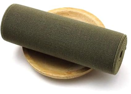 ELSKBRUN 2 Meter 10cm Breite Farbiges Gummiband Unterwäsche Gummiband für Gürtel DIY Kleidung Nähzubehör, Armeegrün, 10cm