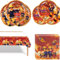 Ensemble de vaisselle de fête d'anniversaire pour enfants, motif Sam le pompier, orange