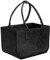 STQDEU einkaufskorb thermo, filz einkaufstasche mit griffen, filztasche groß, brennholz filztasche shopper, kaminholzkorb, strapazierfähige filz einkaufstasche,verwendbar (dark grey, S(40*27*27CM))