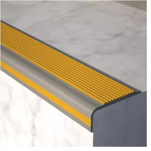 Kantenschutz for Treppenstufen, 3,2 Fuß lange Treppeneckstreifen aus Gummi for Innen- und Außentreppen, Stufen, Ecken(Orange,5x2.5x1000cm/2x1x393.7in)