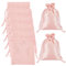 Beebeecraft 30 pz. Sacchetti per Gioielli con Coulisse, 9x12/17x12cm, Rosa, con Coulisse, per Bomboniere, Caramelle, Natale, Festa Della Mamma, Laurea