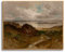 hyidecorart Vintage Meereslandschaft Leinwand Bilder mit Rahmen Holz, 60x90 cm Wandbilder Wohnzimmer Küstenweg, Modern Wanddeko Schlafzimmer Gemälde Badezimmer Büro Zimmer Esszimmer Flur