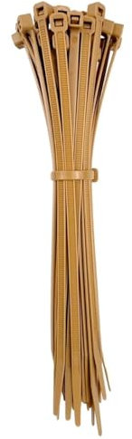 OutdoorFix Serre-câbles 150 x 3,5 mm, 50 pièces – Bambou/roseau foncé – Résistant aux intempéries, anti-UV