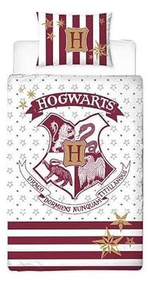 Bettwäsche Harry Potter 140 x 200 cm – Bettbezug Harry Potter 100 % Baumwolle (Harry Potter A)