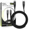 USB C to USB C Charger Cable, 1m Black 100W Fast Charging, Type C, Durable Nylon Braided, Universally Compatible with iPhone 16/15, MacBook, Samsung S24/S23, Pixel 8/7, iPad, Switch & More (1M)