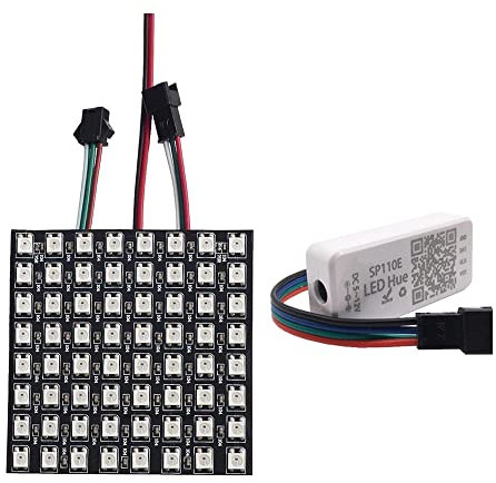 Breeshy WS2812B LED-Streifen 8X8 Digital Panel Matrix WS2812 Individuell Adressierbare Modul Leuchte SP110E Bluetooth Controller