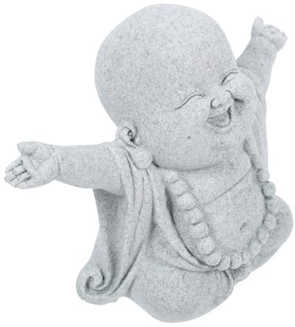HEMOTON Buddha Figur Sandstein Robust Aquarium Dekoration Tisch Und Gartendekor Für Zuhause Und Aquarium