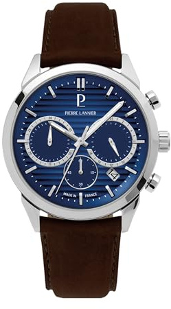 Pierre Lannier - Chronographen Monarck - Quartz Uhrwerk - Gehäusedicke: 10.9 mm - Gehäusebreite: 43 mm - Edelstahl - 5 ATM