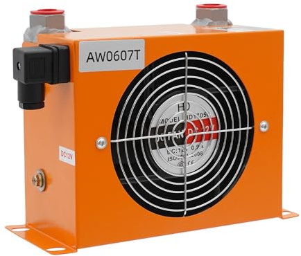 Refroidisseur d'huile hydraulique, refroidisseur d'huile refroidi par air DC 12V Refroidisseur d'huile en alliage hydraulique Refroidisseur d'huile 20L/MIN